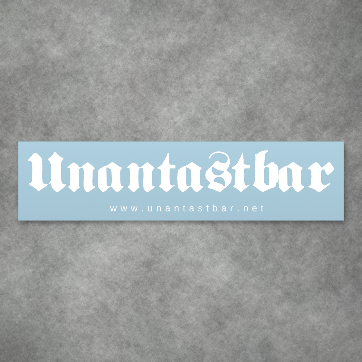 Unantastbar Heckscheibenaufkleber auf blauer Trägerfolie