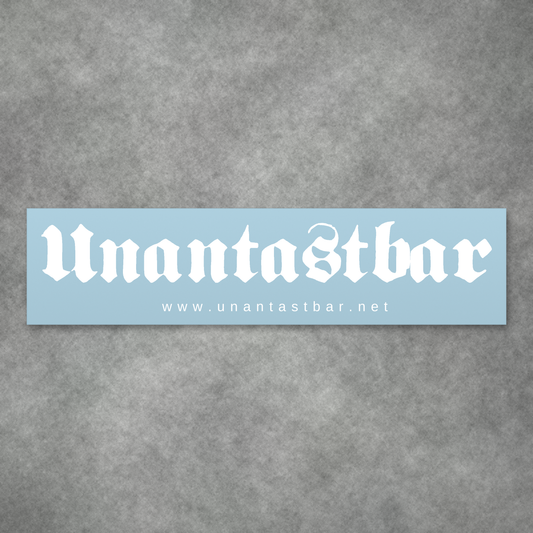 Unantastbar Heckscheibenaufkleber auf blauer Trägerfolie